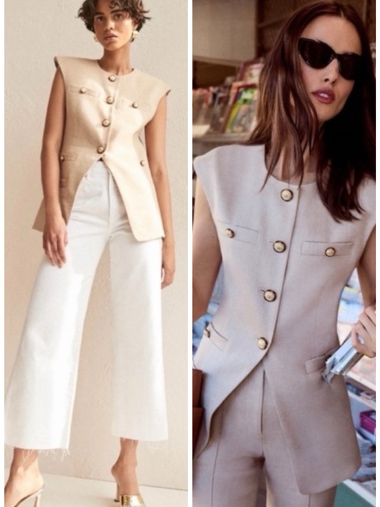 Veronica Beard Jackets & Blazers - Veronica Beard Tamara Vest in Sandalwood
Melange SZ US 4